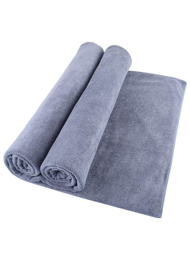Mars wings Oversized Microfiber Bath Towels (Bath Sheets), 2 Pack (32 x 71 Inch), Extra Large Super Absorbent, Quick Fast Dry, Soft Eco-Friendly Towels for Body, Bathroom, Travel (2PCS Grey) - Image 1